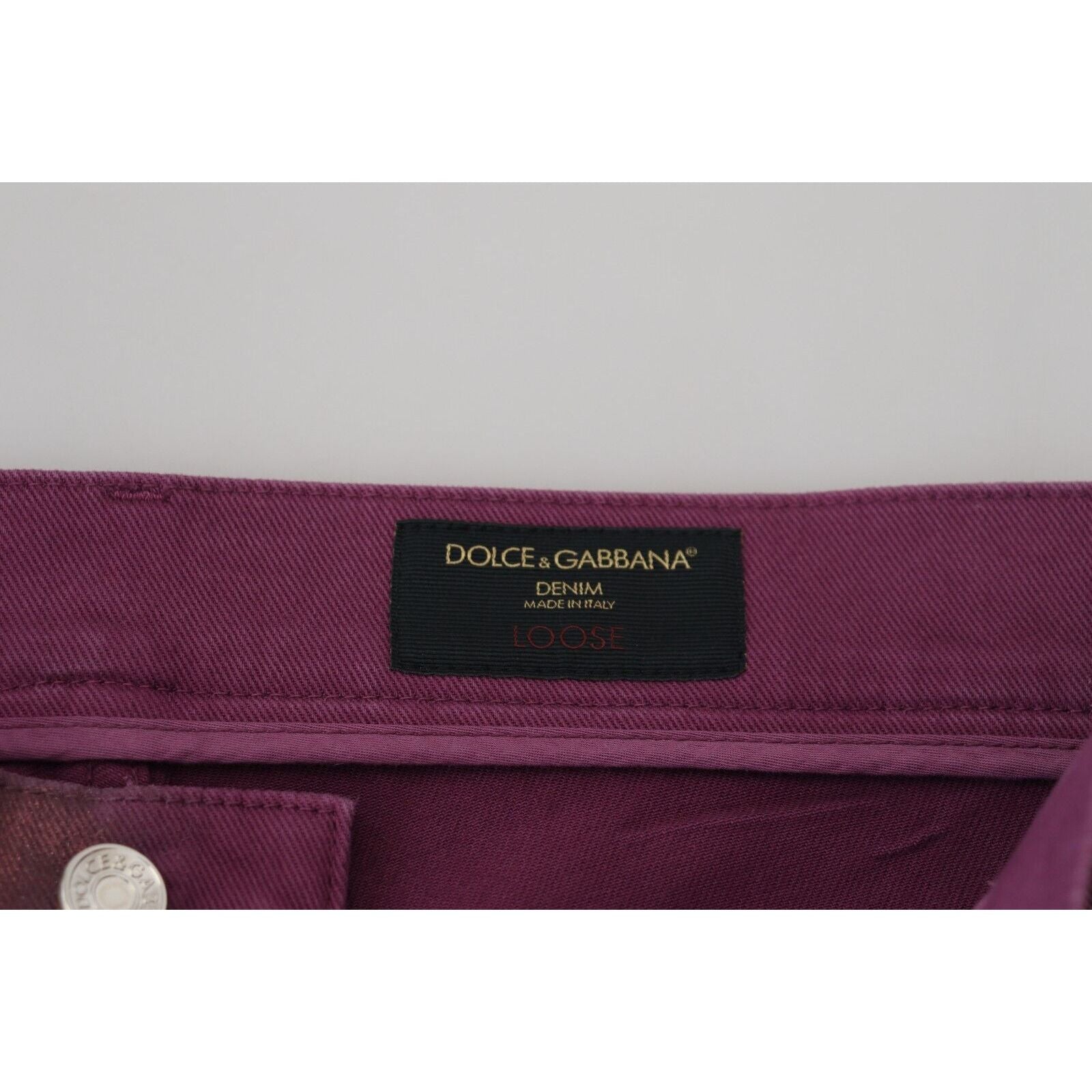 Dolce & Gabbana Magenta Cotton Trousers for Sophistication