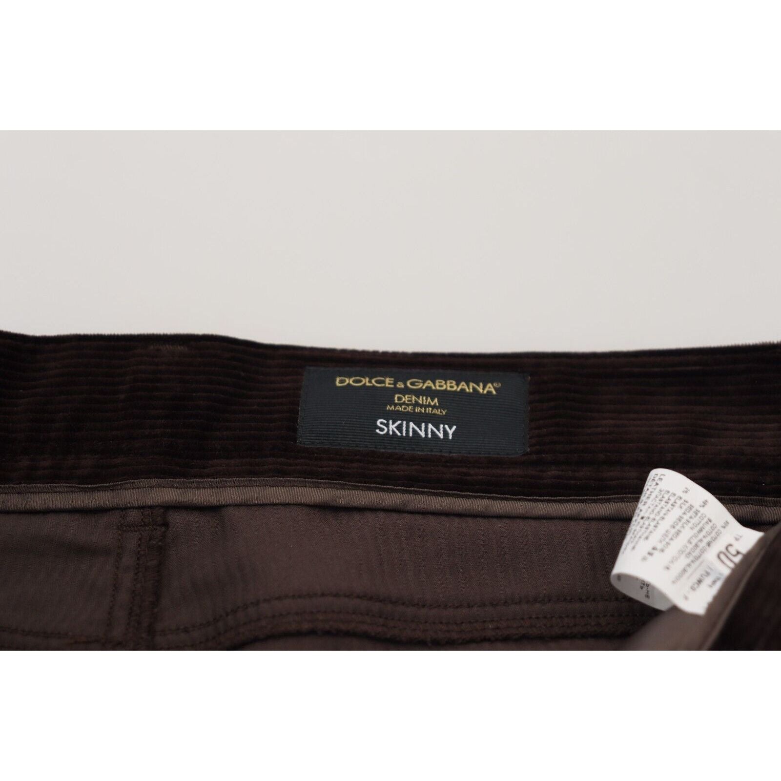 Dolce & Gabbana Elegant Brown Silk Blend Trousers