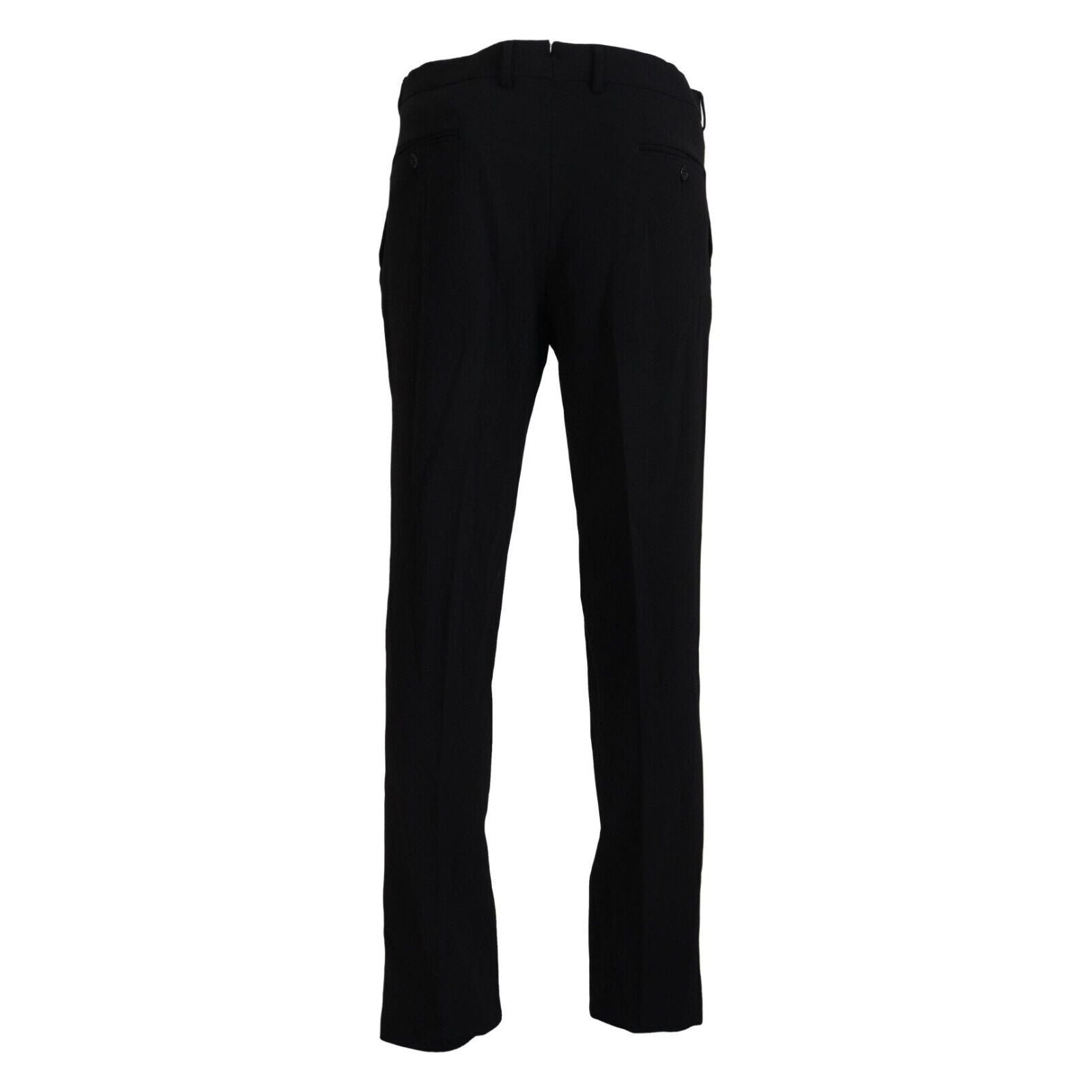 BENCIVENGA Black Wool MainLine Trousers for Timeless Style