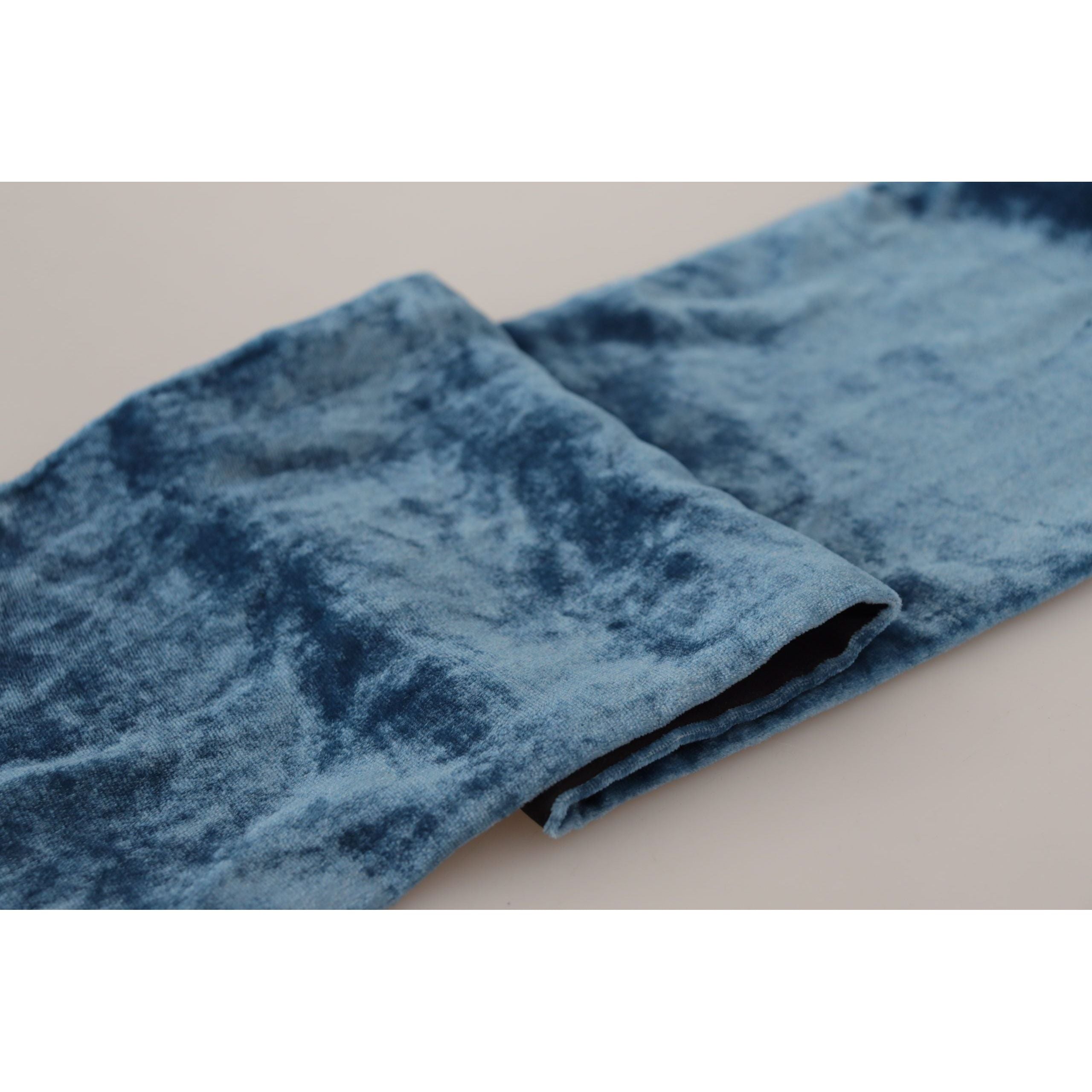 Dolce & Gabbana Regal Blue Silk Scarf