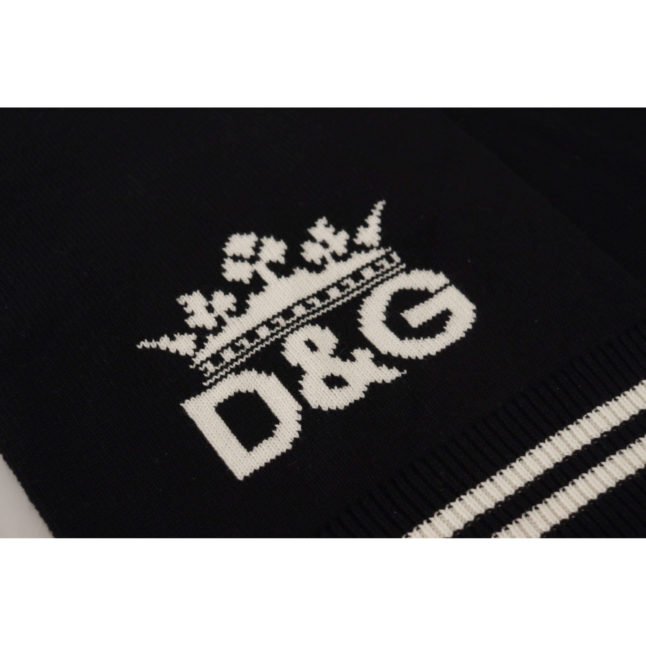 Dolce & Gabbana Black Cashmere Scarf Wrap for Luxury Style