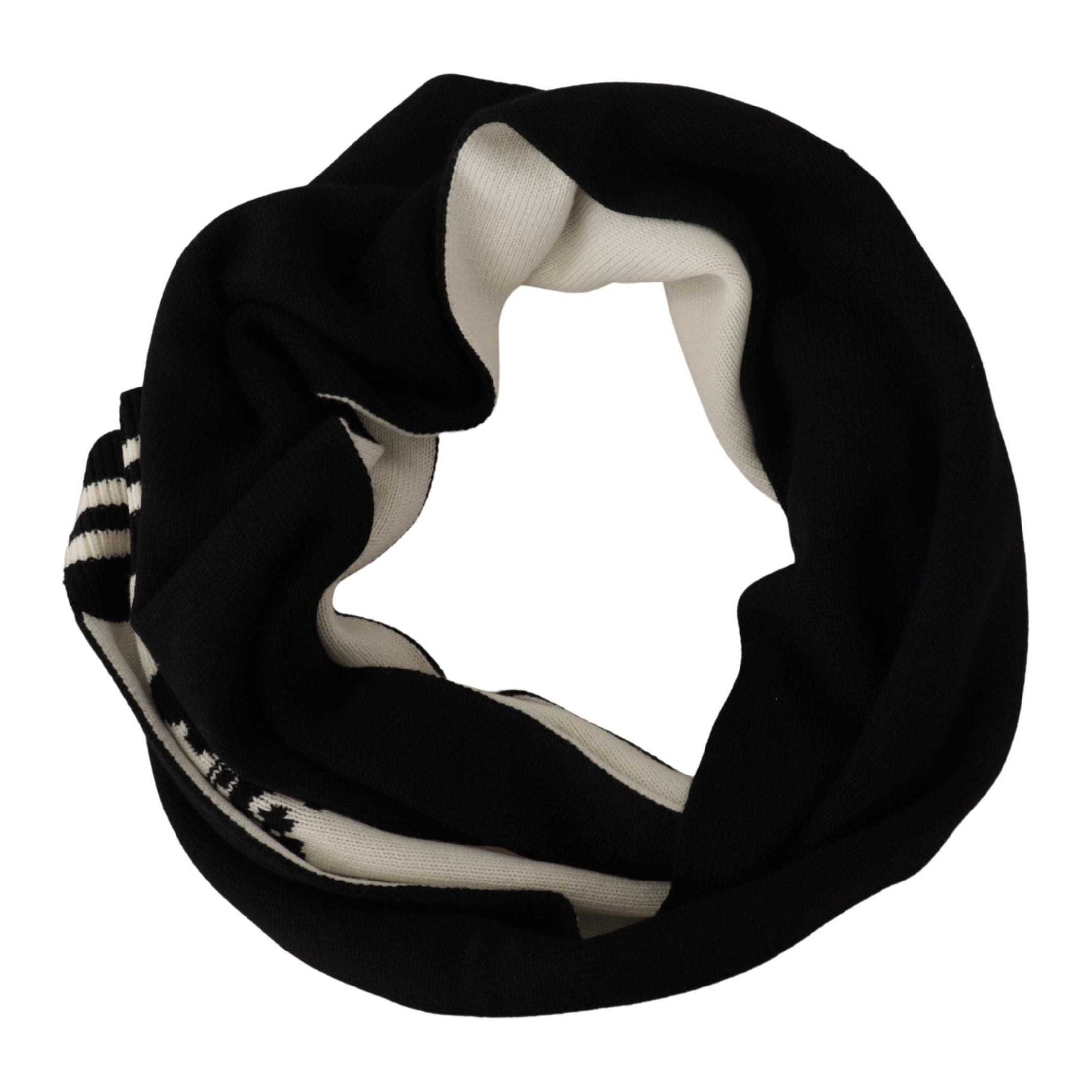 Dolce & Gabbana Black Cashmere Scarf Wrap for Luxury Style