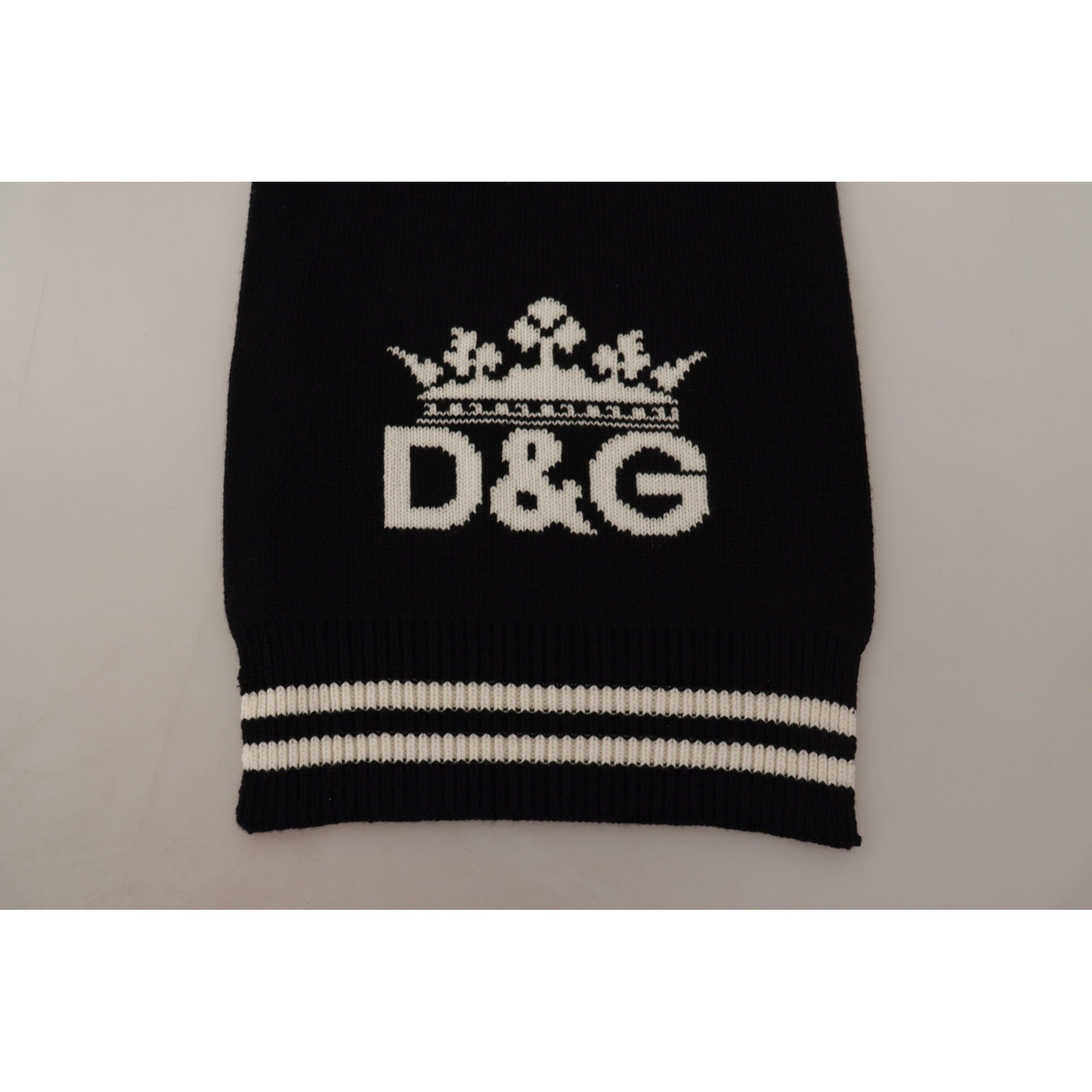 Dolce & Gabbana Black Cashmere Scarf Wrap for Luxury Style