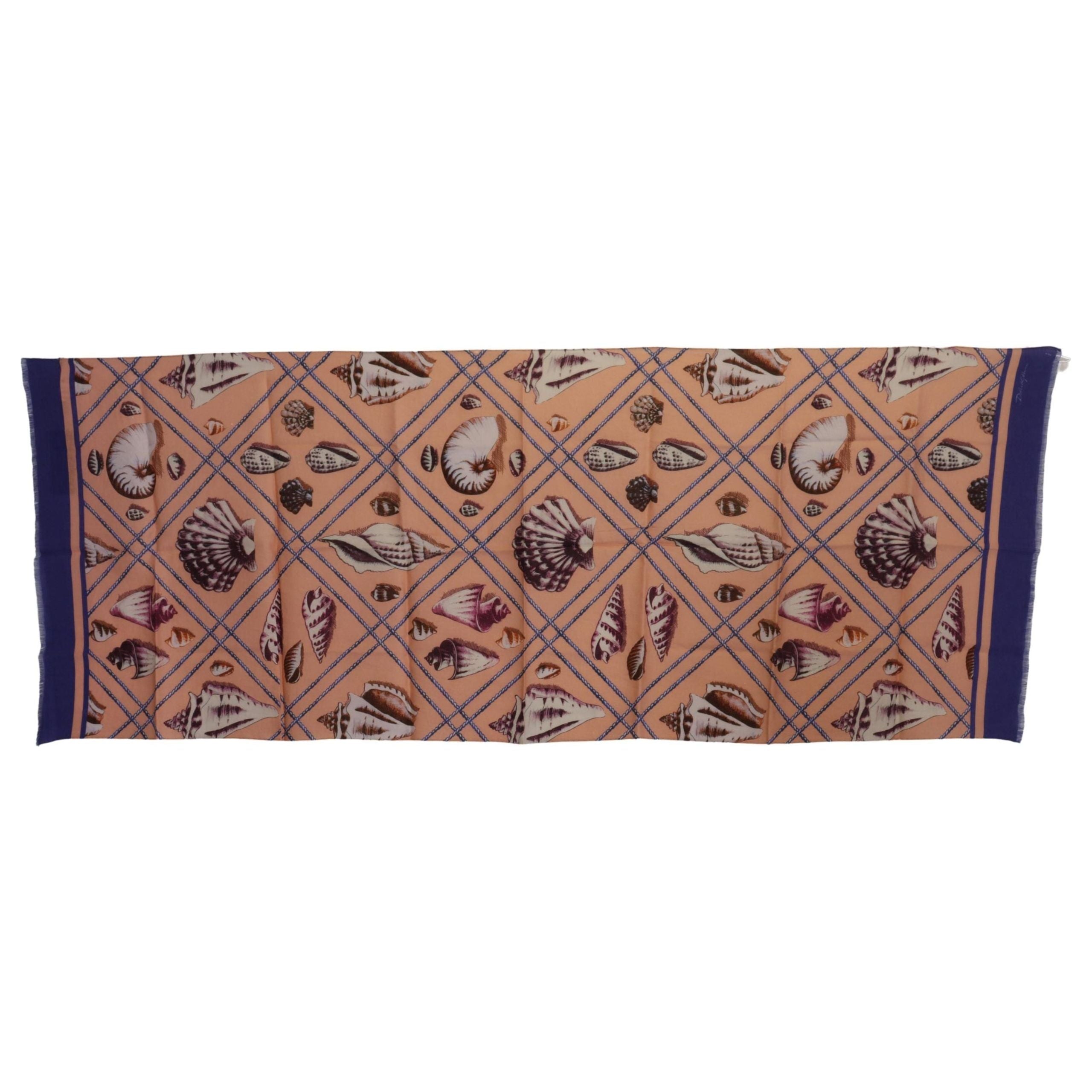 Dolce & Gabbana Multicolor Linen Seashell Scarf