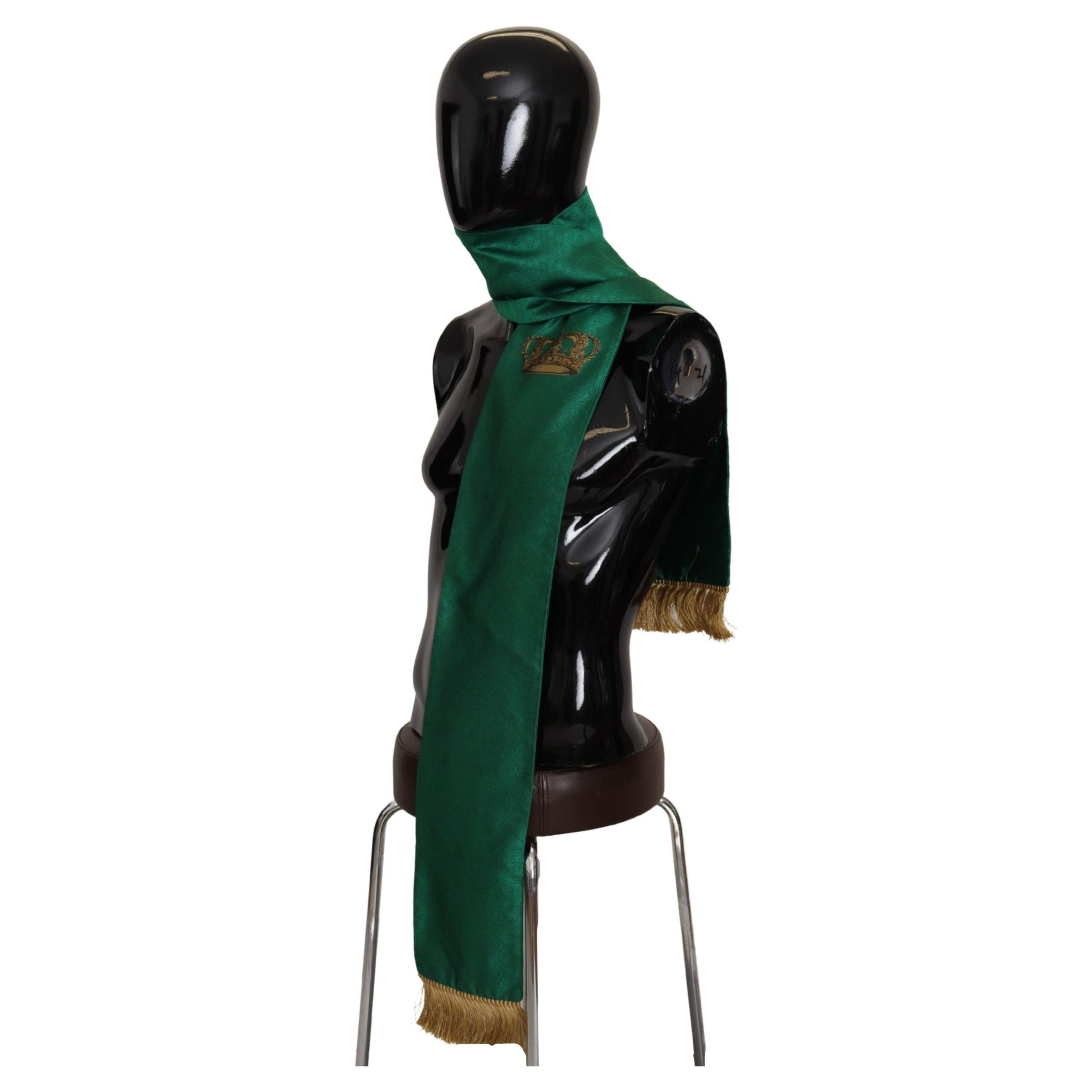 Dolce & Gabbana Green Silk Blend Scarf