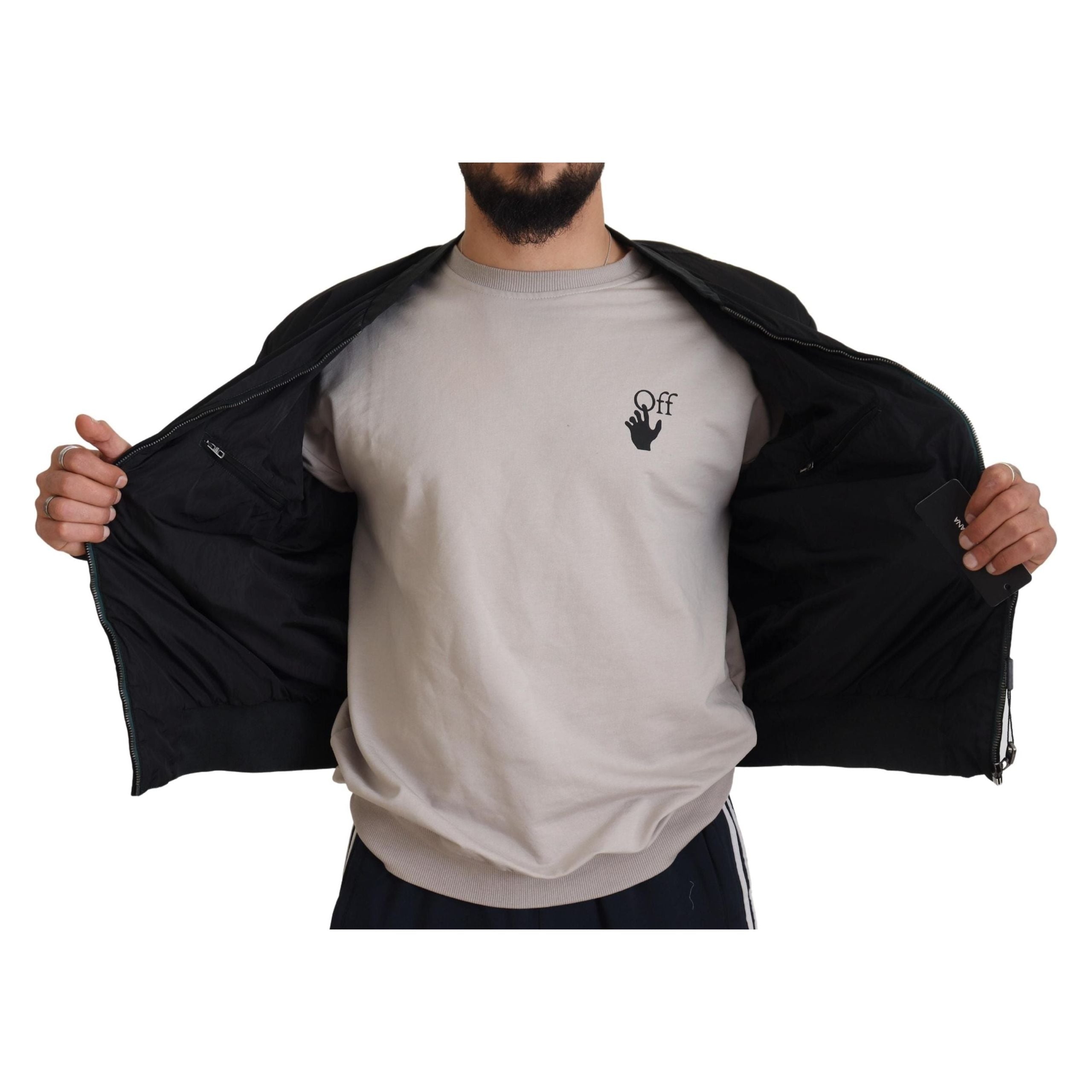 Dolce & Gabbana Black Nylon Bomber Jacket