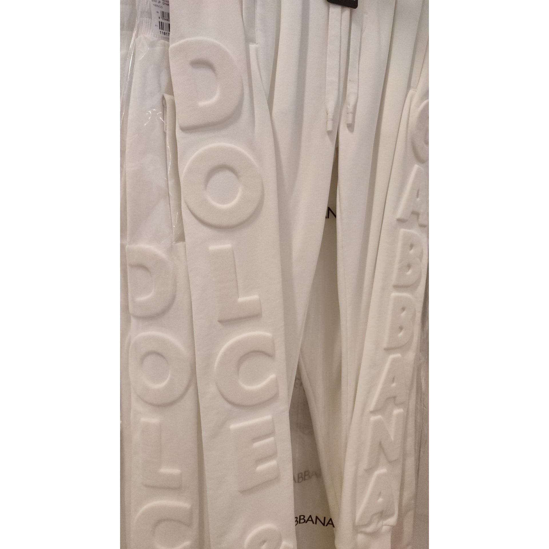 Dolce & Gabbana White Cotton Sweatpants Luxury Comfort