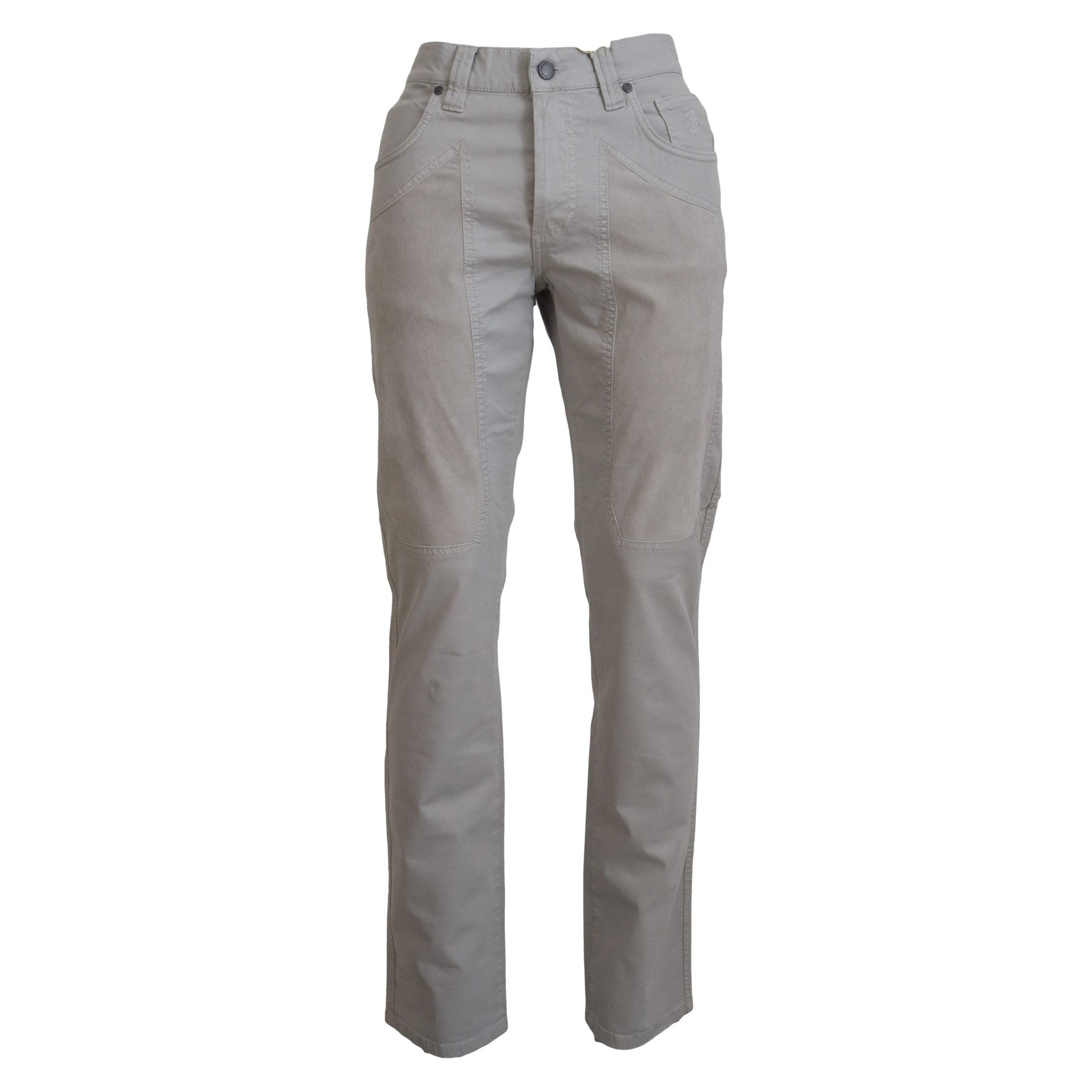 Jeckerson Gray Cotton Blend Pants for Timeless Style