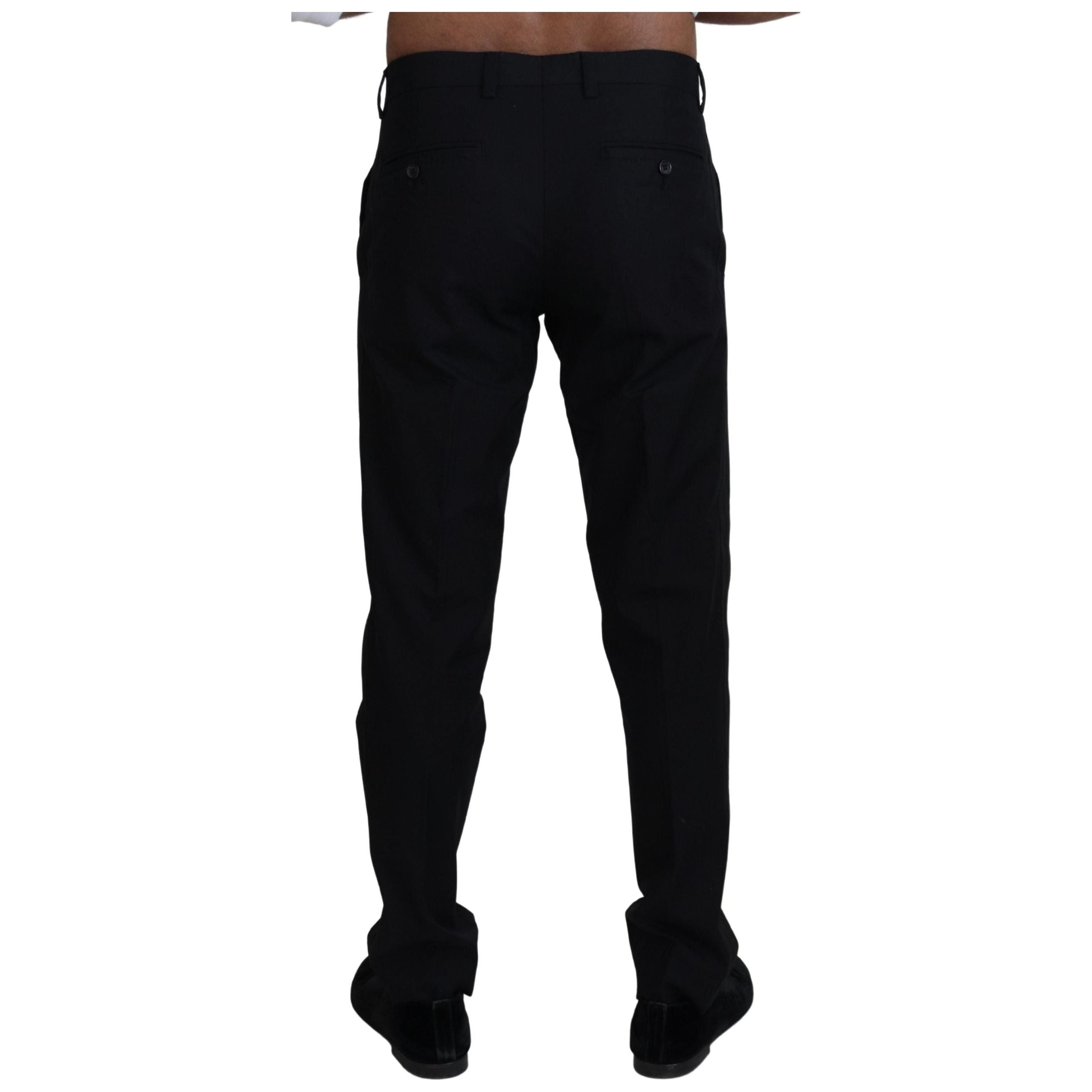 Dolce & Gabbana Black Cotton Trousers for Sophistication