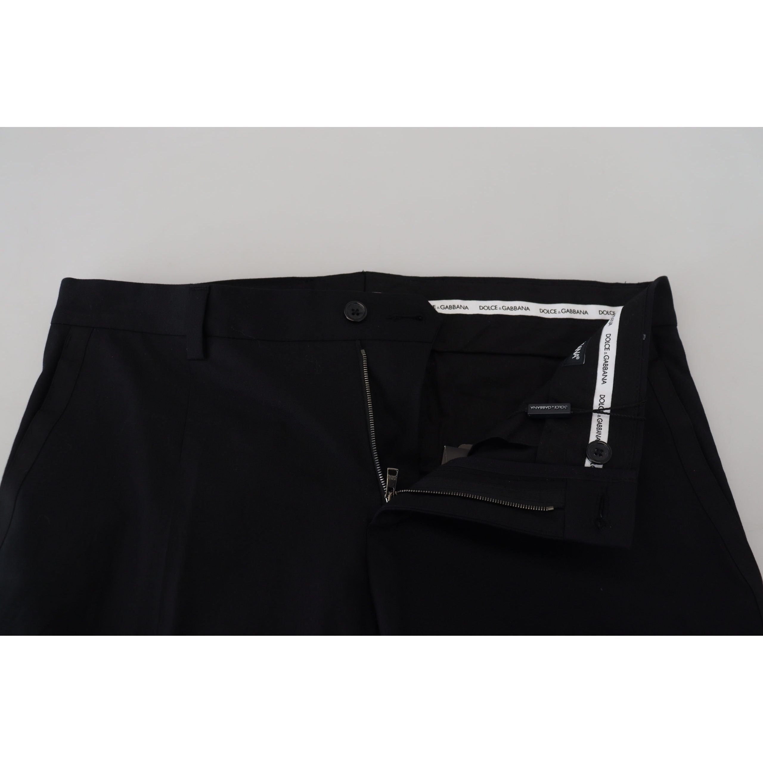 Dolce & Gabbana Black Cotton Trousers for Sophistication