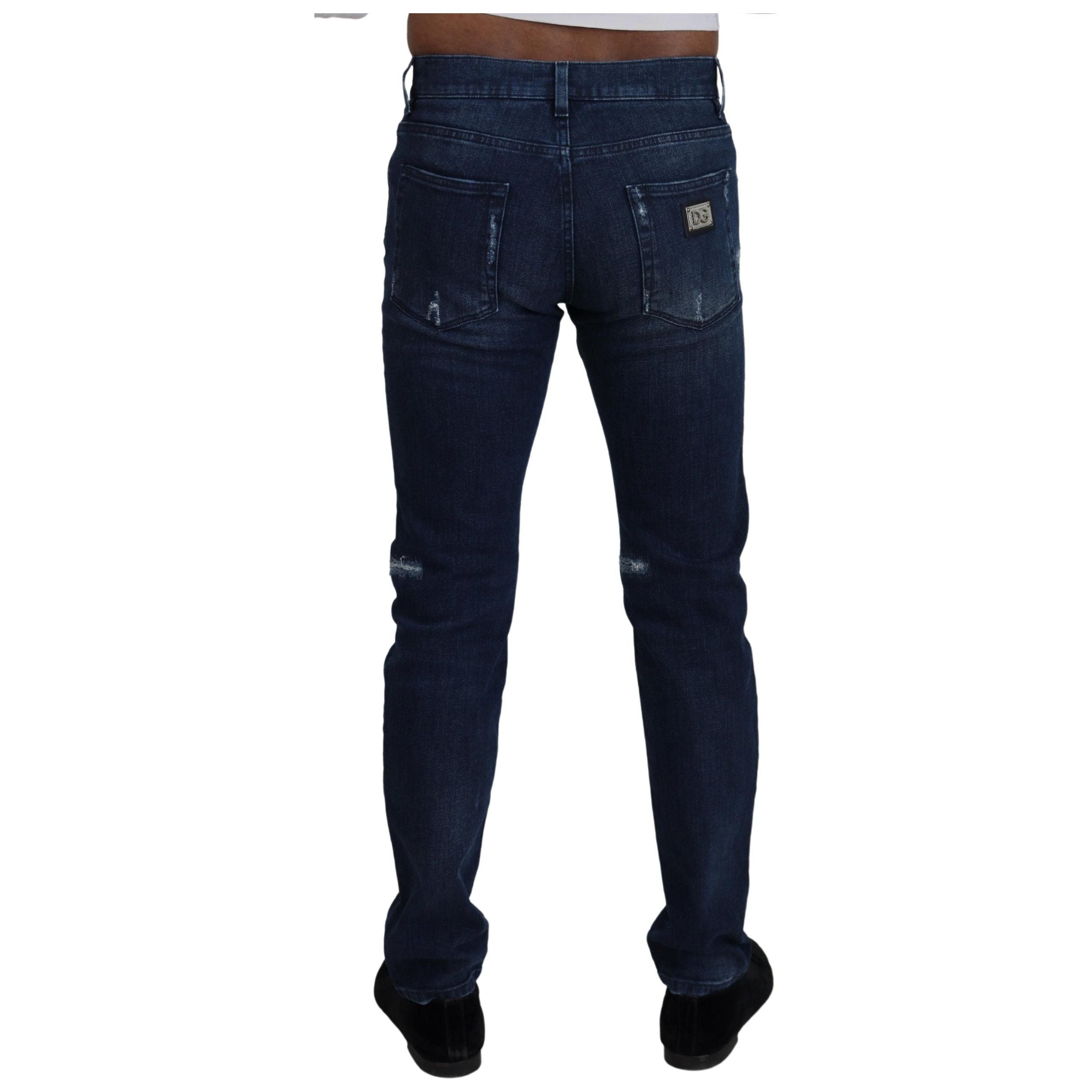 Dolce & Gabbana Blue Cotton Denim Jeans for Elegance