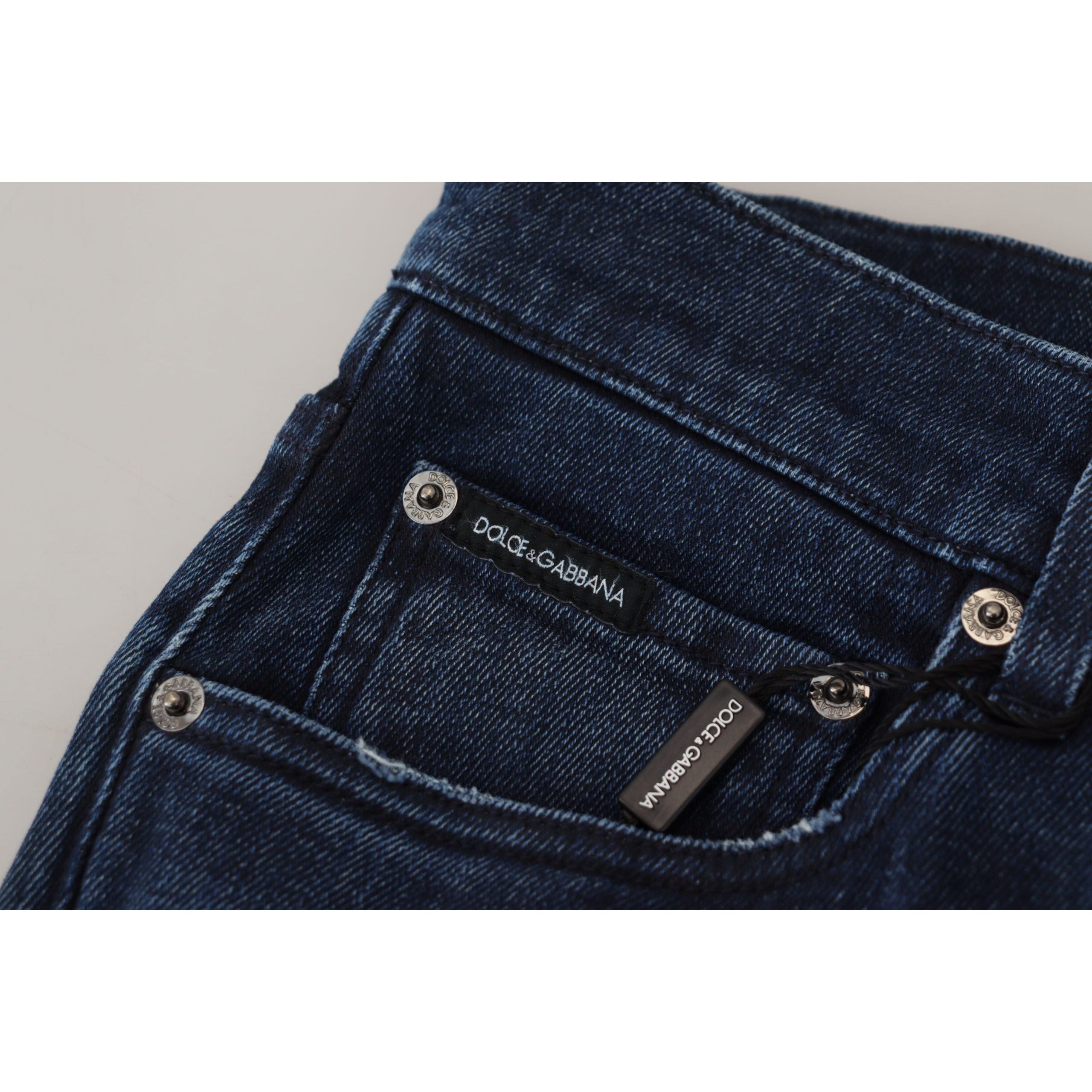 Dolce & Gabbana Blue Cotton Denim Jeans for Elegance