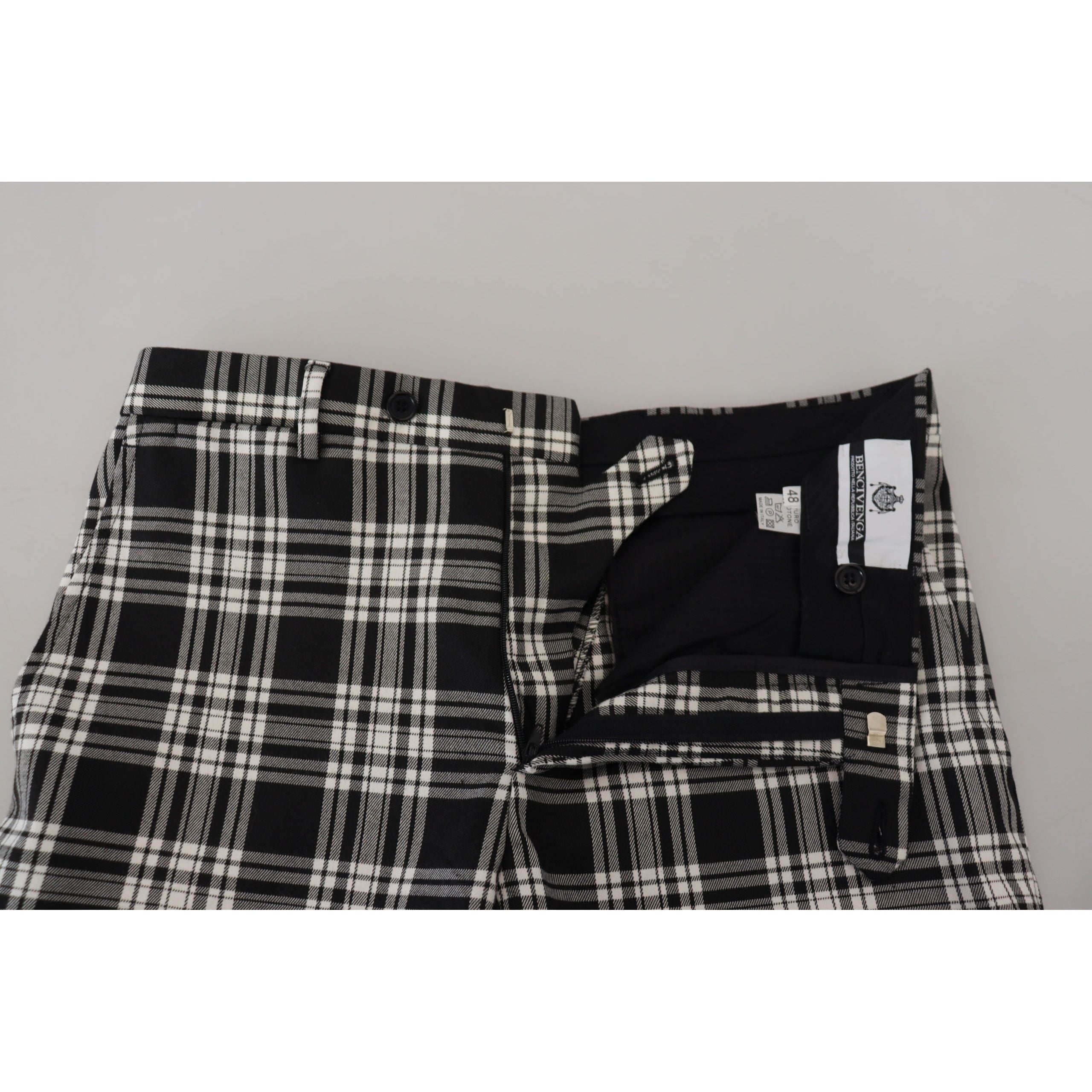 BENCIVENGA Black Pure Cotton Pants for Sophistication