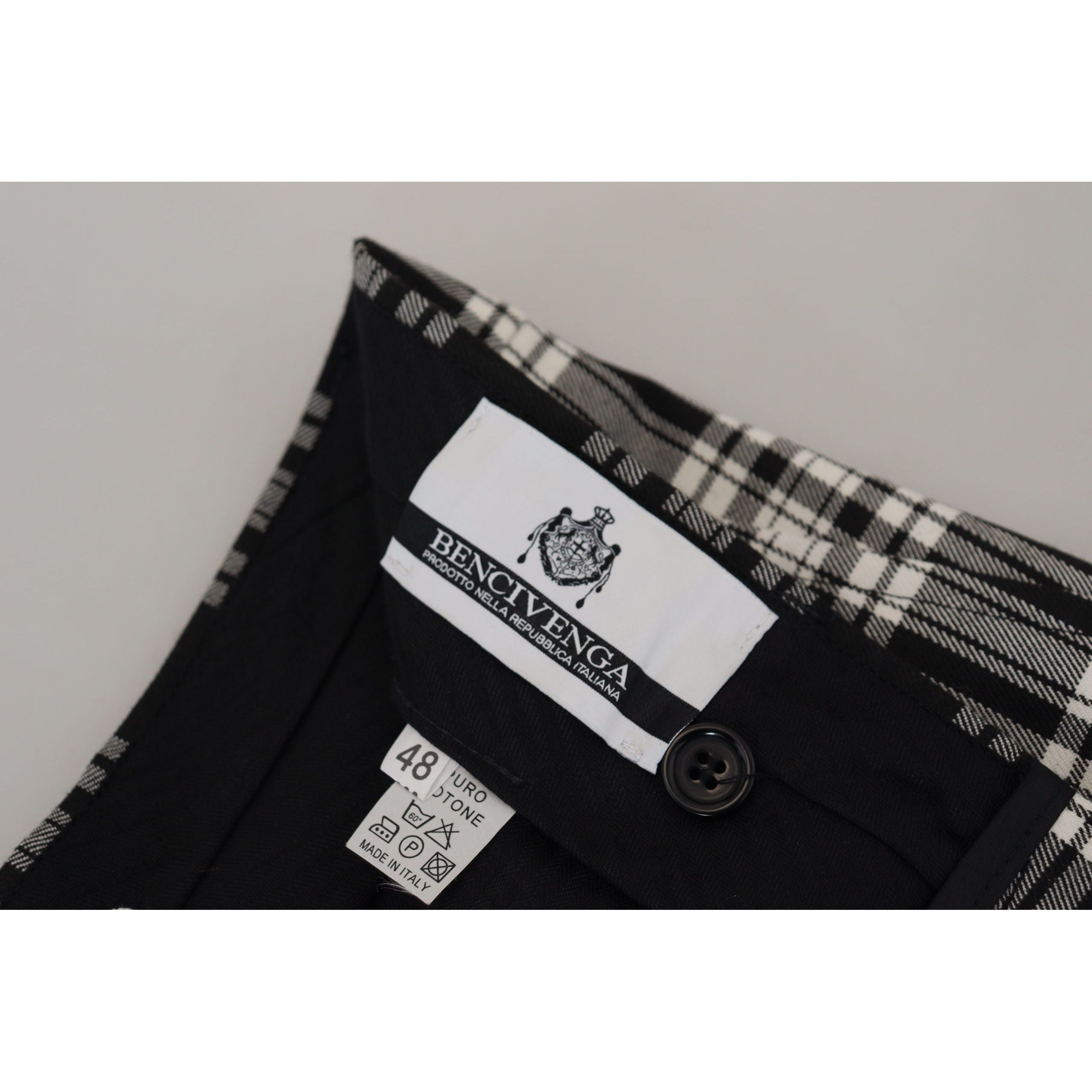 BENCIVENGA Black Pure Cotton Pants for Sophistication