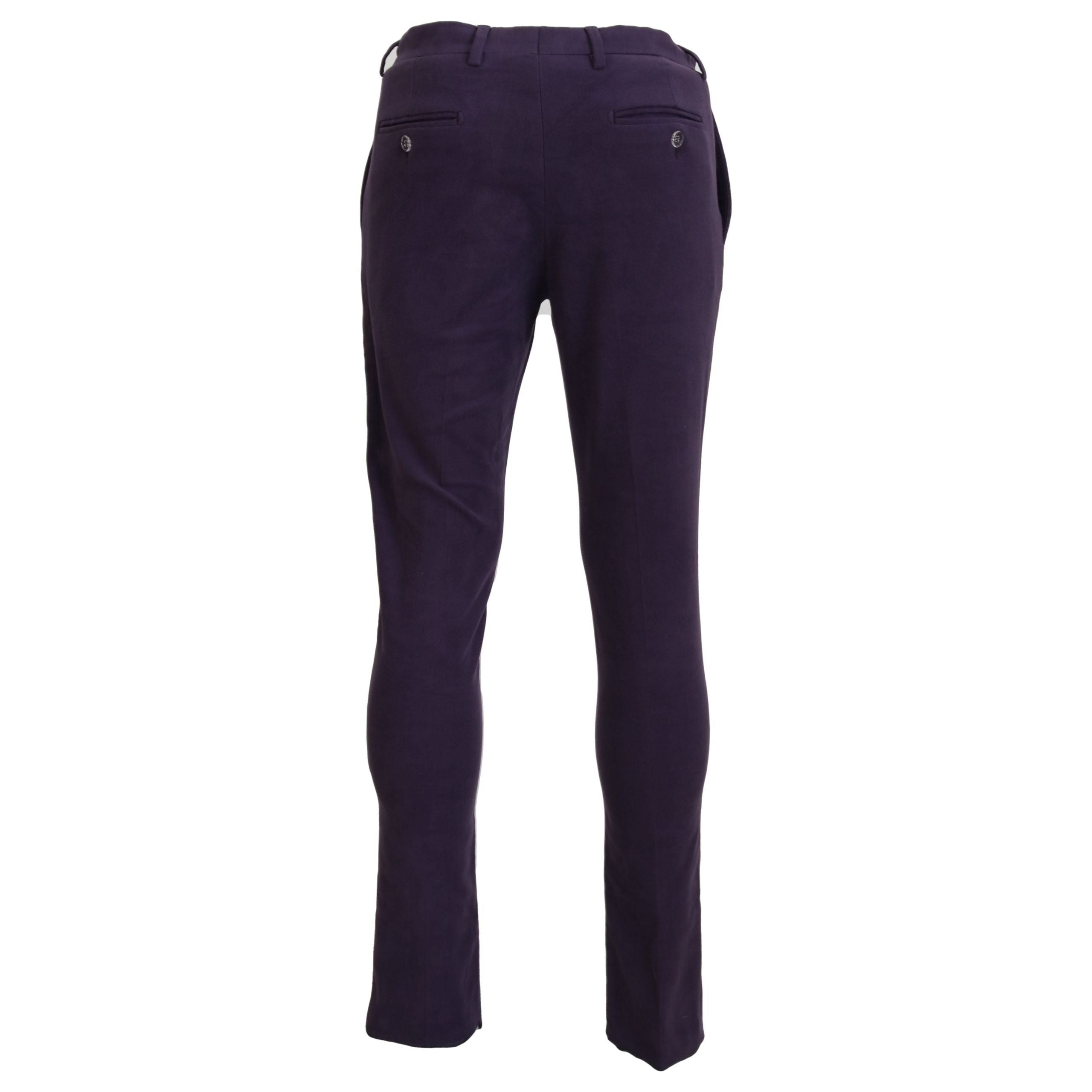 BENCIVENGA Elegant Purple Cotton Trousers for Refined Style
