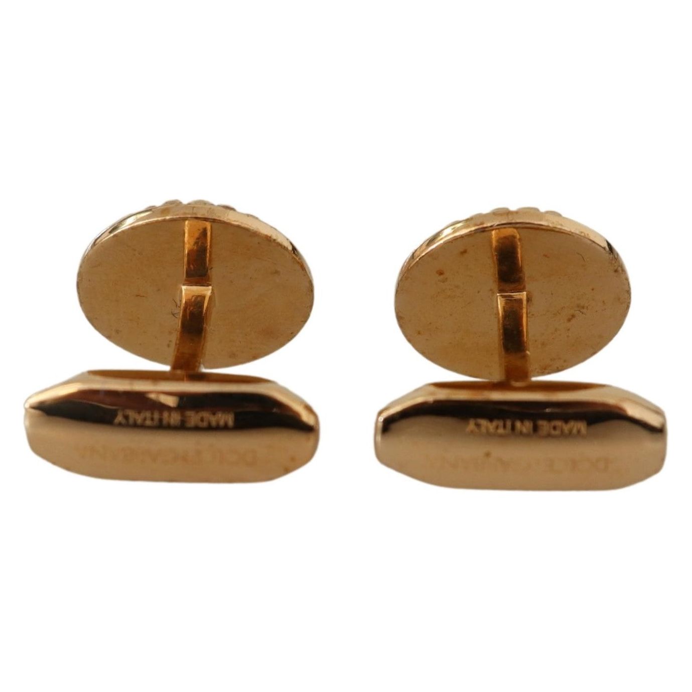Dolce & Gabbana Gold Plated Brass Elegant Cufflinks