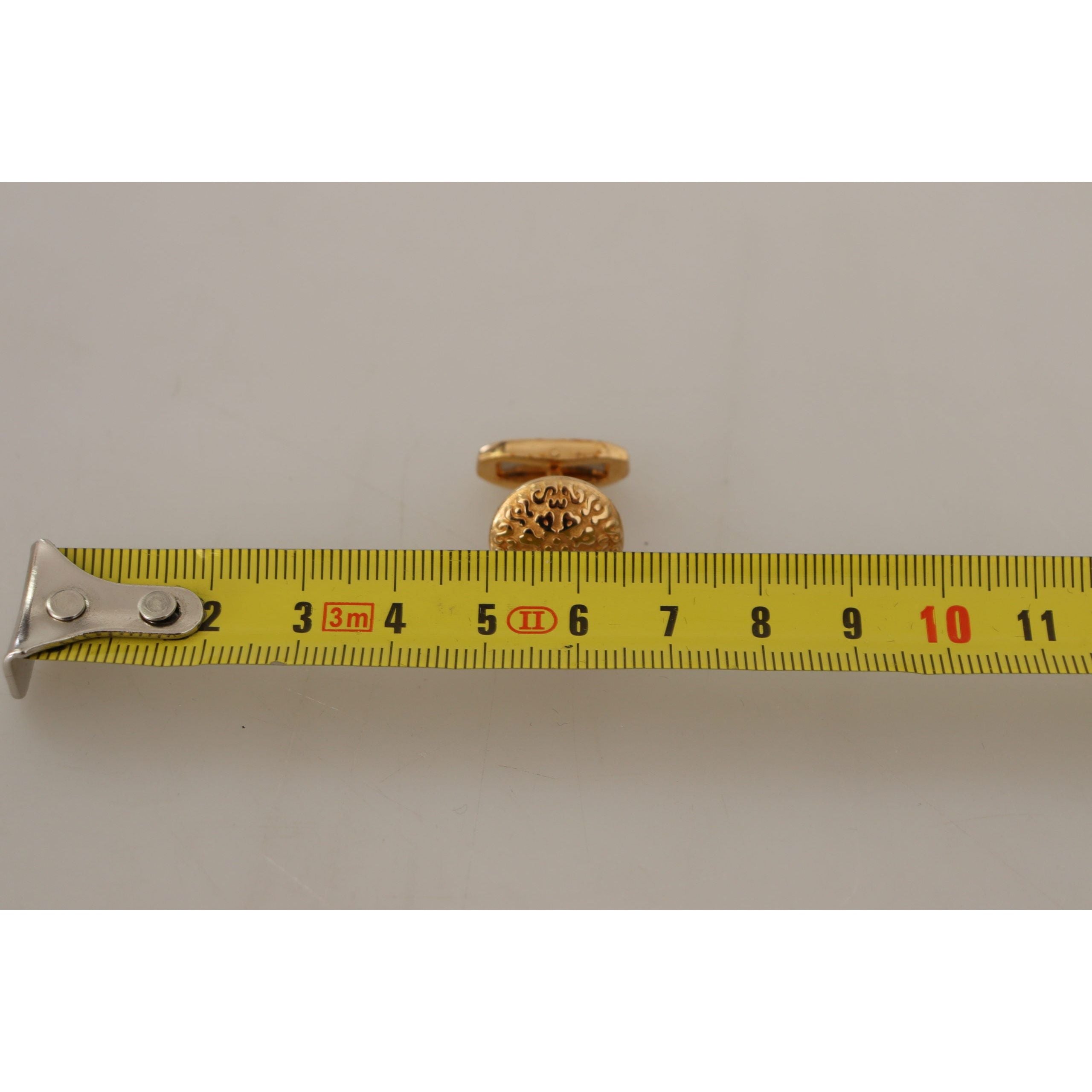 Dolce & Gabbana Gold Plated Brass Elegant Cufflinks