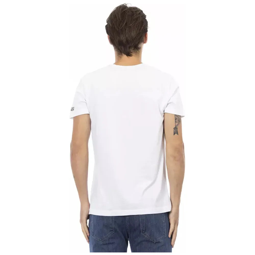 Trussardi Action White Cotton T-Shirt for Effortless Elegance