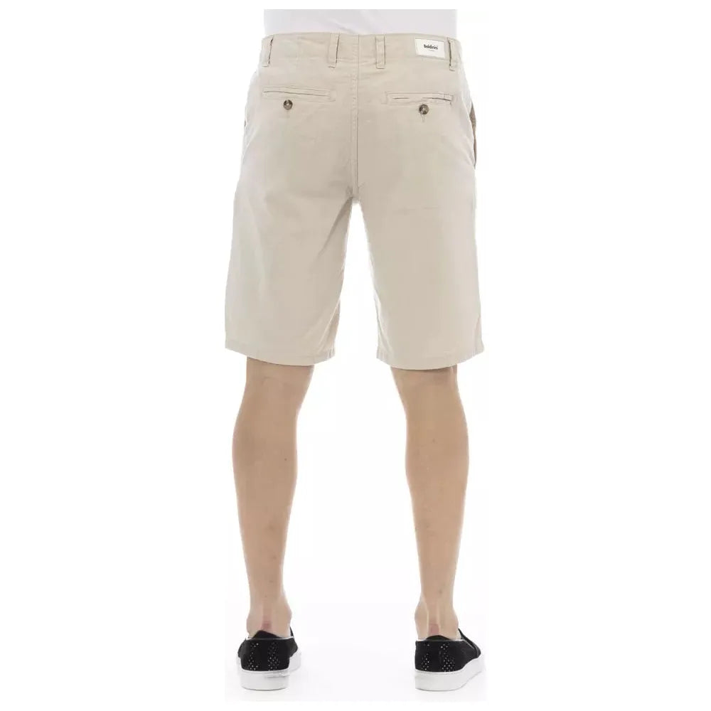 Baldinini Beige Cotton Short for Effortless Elegance
