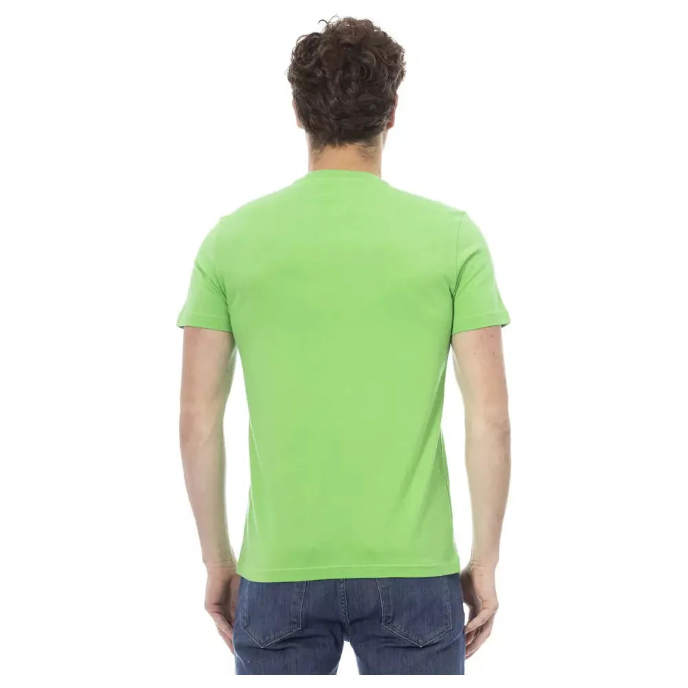 Baldinini Trend Green Cotton T-Shirt for Elegant Style