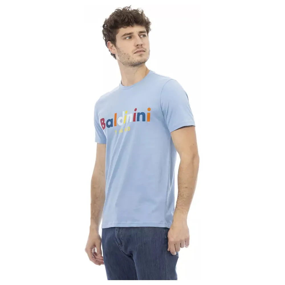 Baldinini Light Blue Cotton T-Shirt for Modern Style