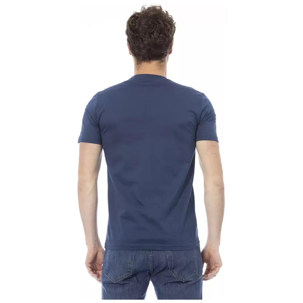 Baldinini Trend Blue Cotton T-Shirt for Contemporary Style