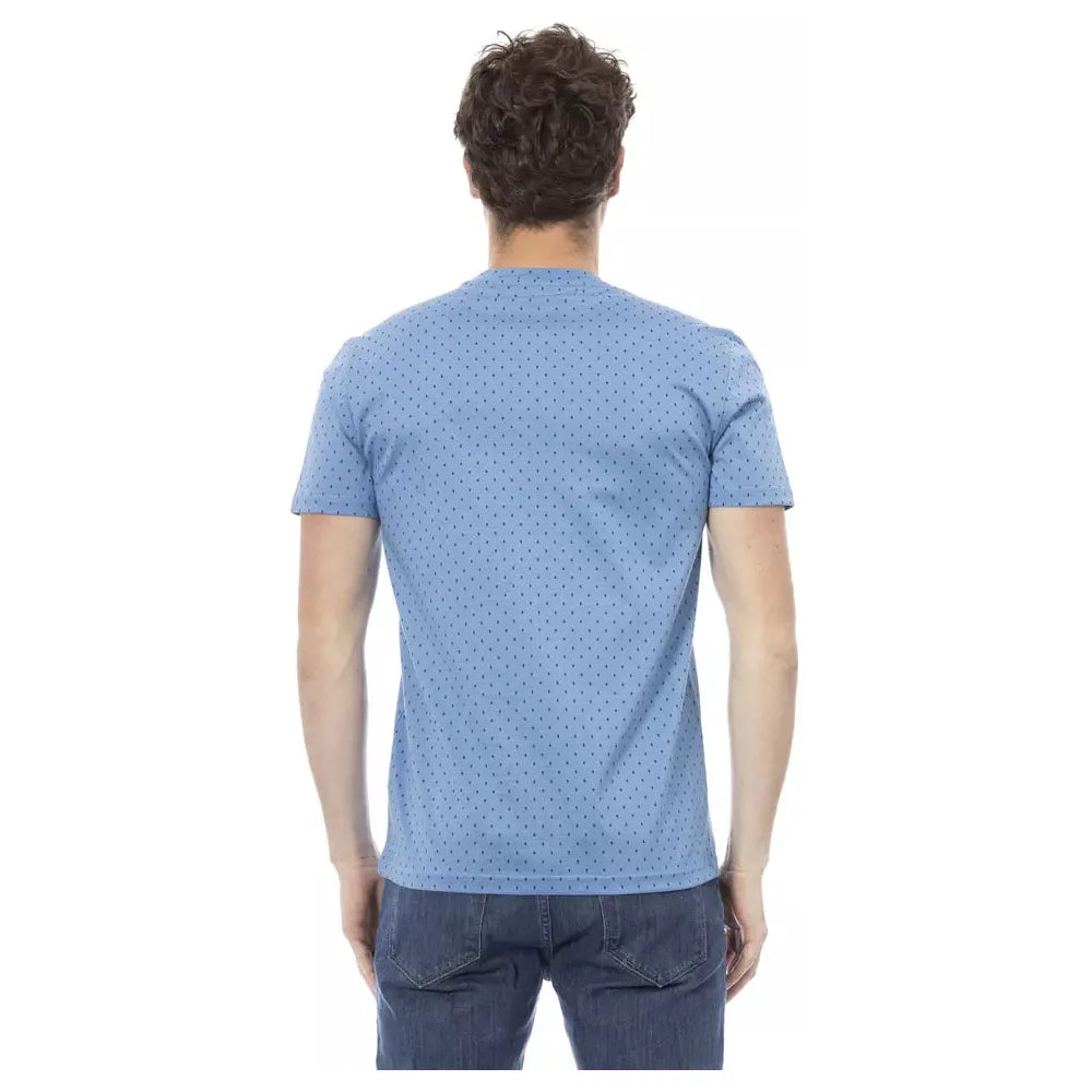 Baldinini Light Blue Cotton T-Shirt for Effortless Elegance