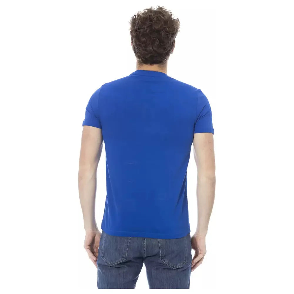 Baldinini Blue Cotton T-Shirt for Elevated Style
