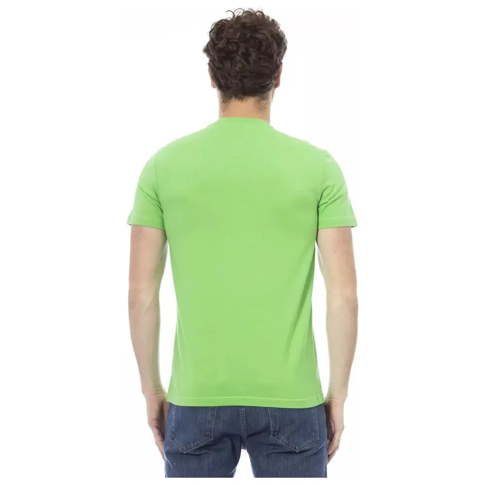 Baldinini Green Cotton T-Shirt for Elevated Style