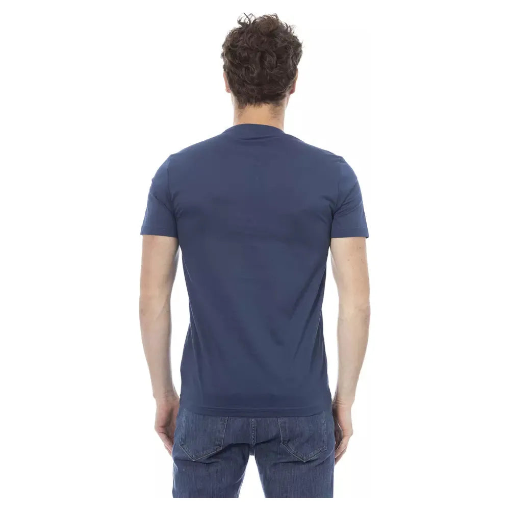 Baldinini Blue Cotton T-Shirt for Contemporary Elegance