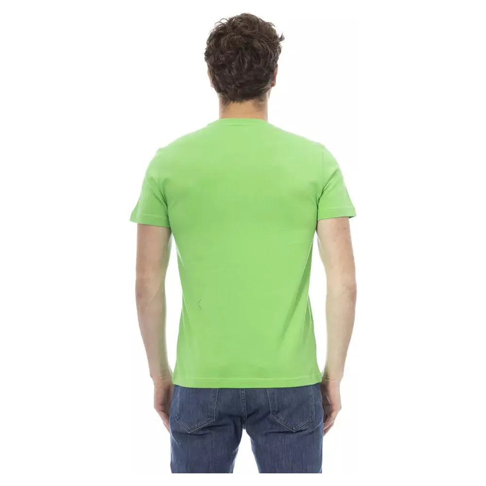 Baldinini Green Cotton T-Shirt for Elevated Style
