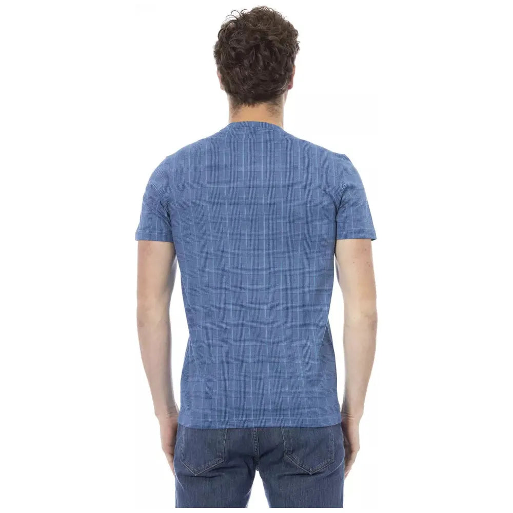 Baldinini Light Blue Cotton T-Shirt for Effortless Style