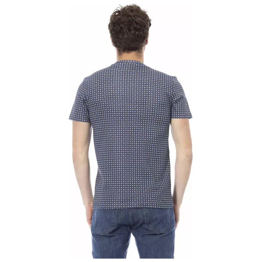 Baldinini Gray Cotton T-Shirt for Effortless Elegance