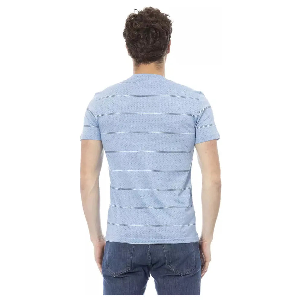 Baldinini Light Blue Cotton T-Shirt for Effortless Elegance