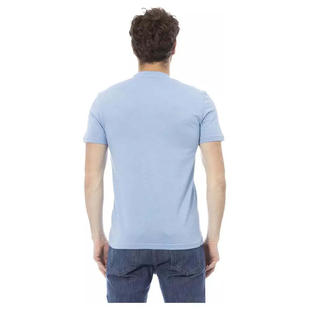 Baldinini Light Blue Cotton T-Shirt for Effortless Elegance