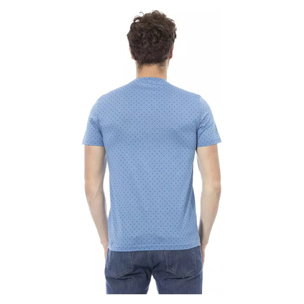 Baldinini Light Blue Cotton T-Shirt for Elevated Style