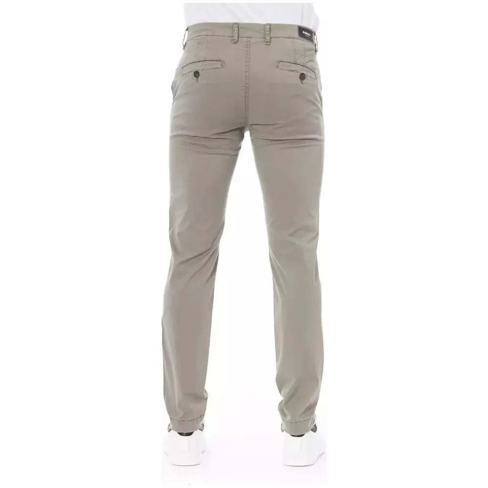Baldinini Beige Cotton Chino Trouser for Effortless Elegance