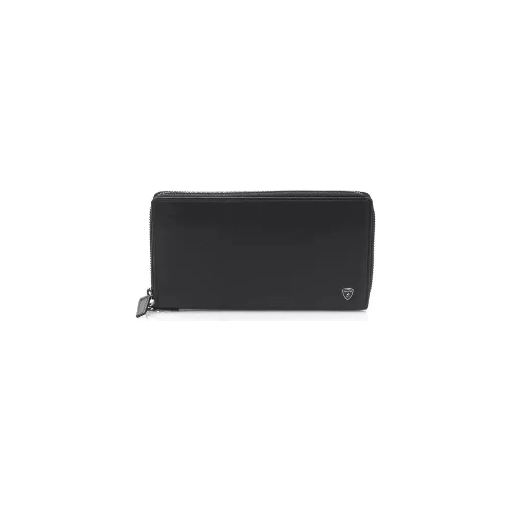 Automobili Lamborghini Black Leather Luxury Wallet