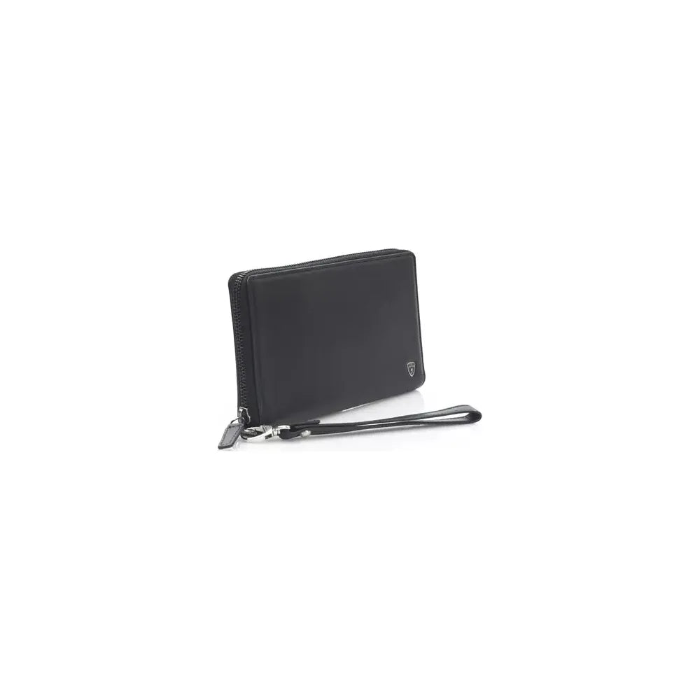 Automobili Lamborghini Black Leather Luxury Wallet