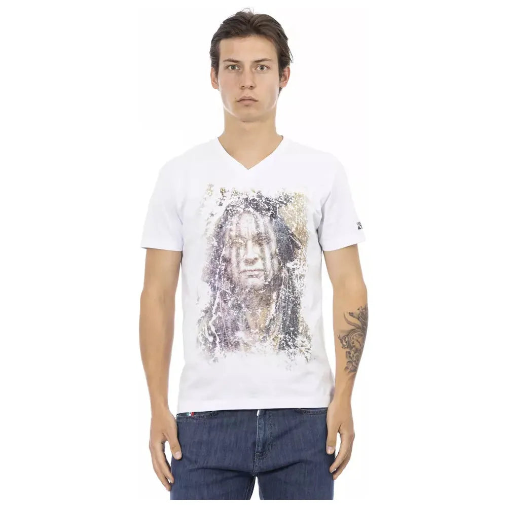 Trussardi White Cotton T-Shirt for Elevated Style