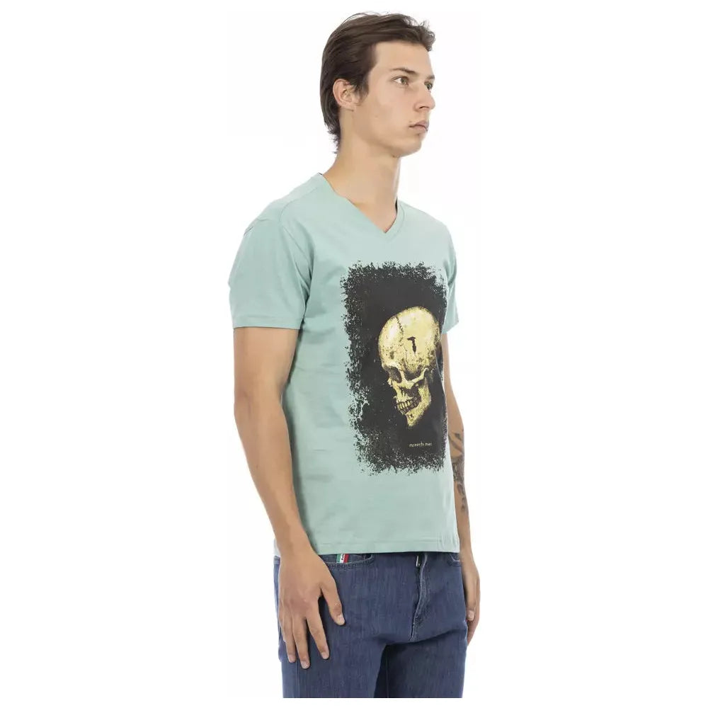 Trussardi Action Green Cotton T-Shirt for Effortless Elegance