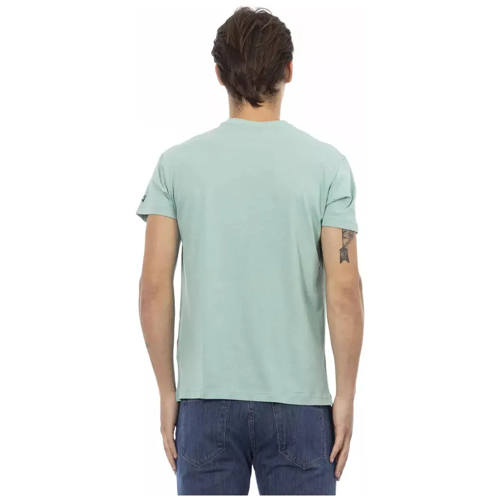 Trussardi Action Green Cotton T-Shirt for Effortless Elegance