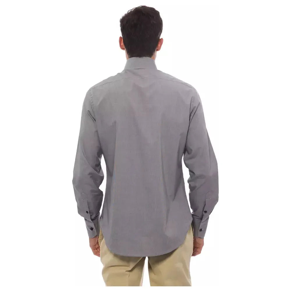 Billionaire Italian Couture Black Cotton Shirt for Luxury Style