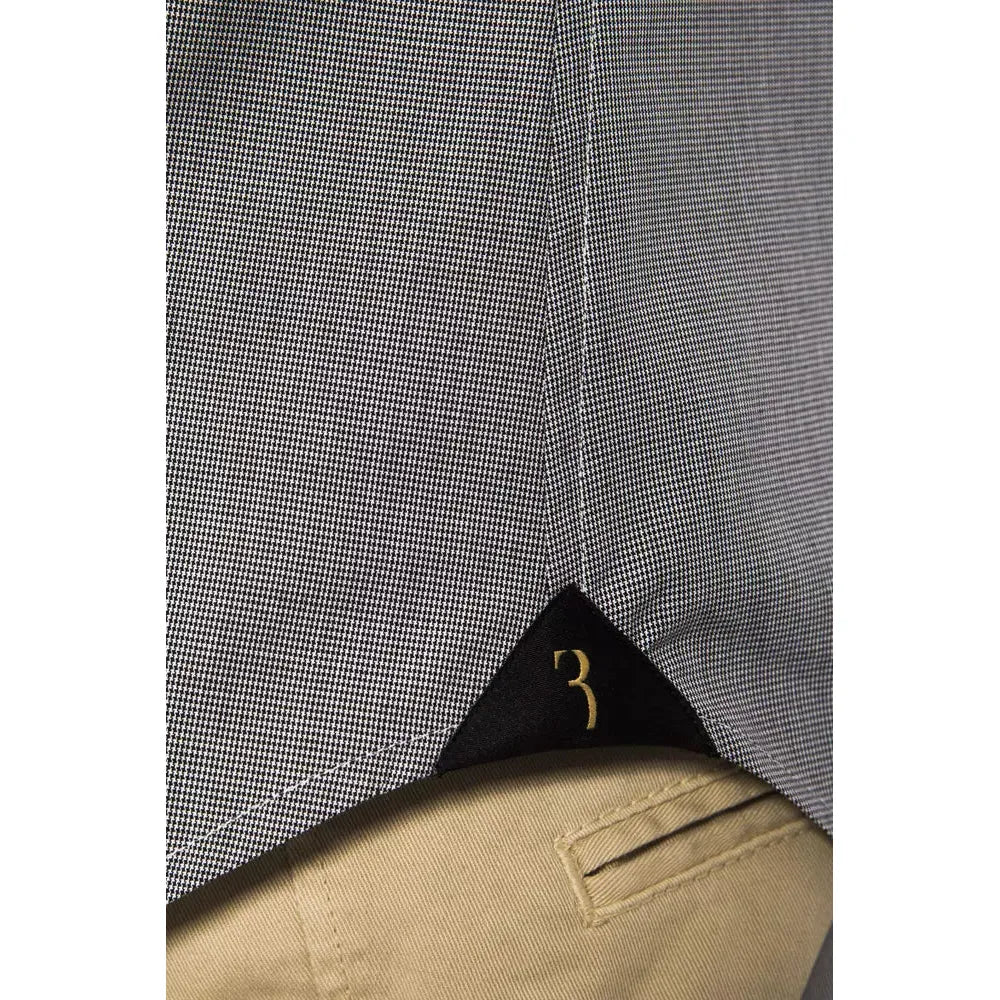 Billionaire Italian Couture Black Cotton Shirt for Luxury Style