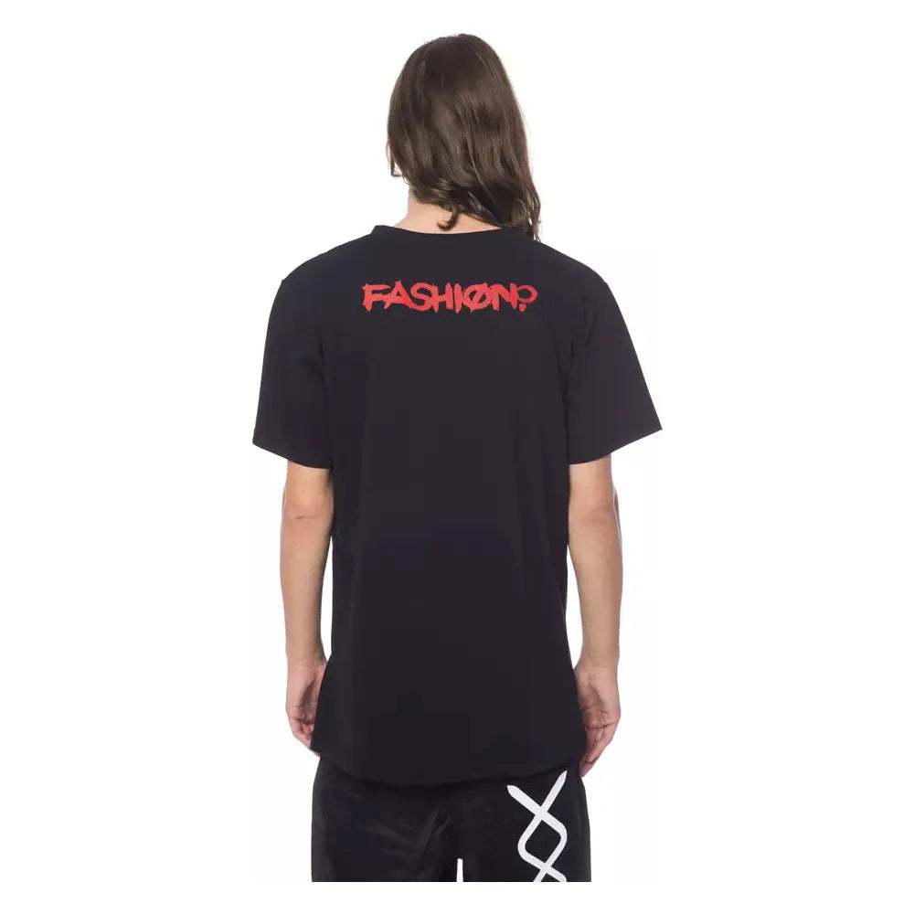 Nicolo Tonetto Black Cotton T-Shirt for Elevated Style
