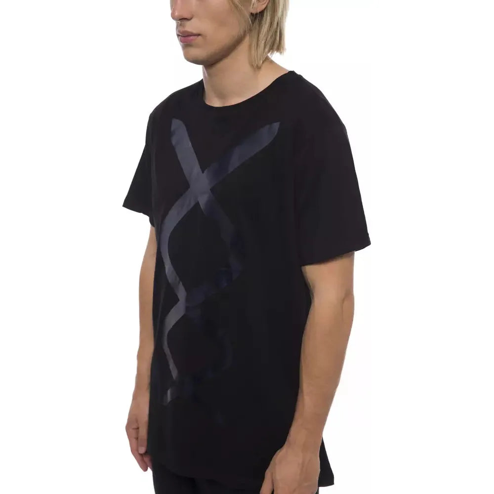 Nicolo Tonetto Black Cotton T-Shirt for Elevated Style