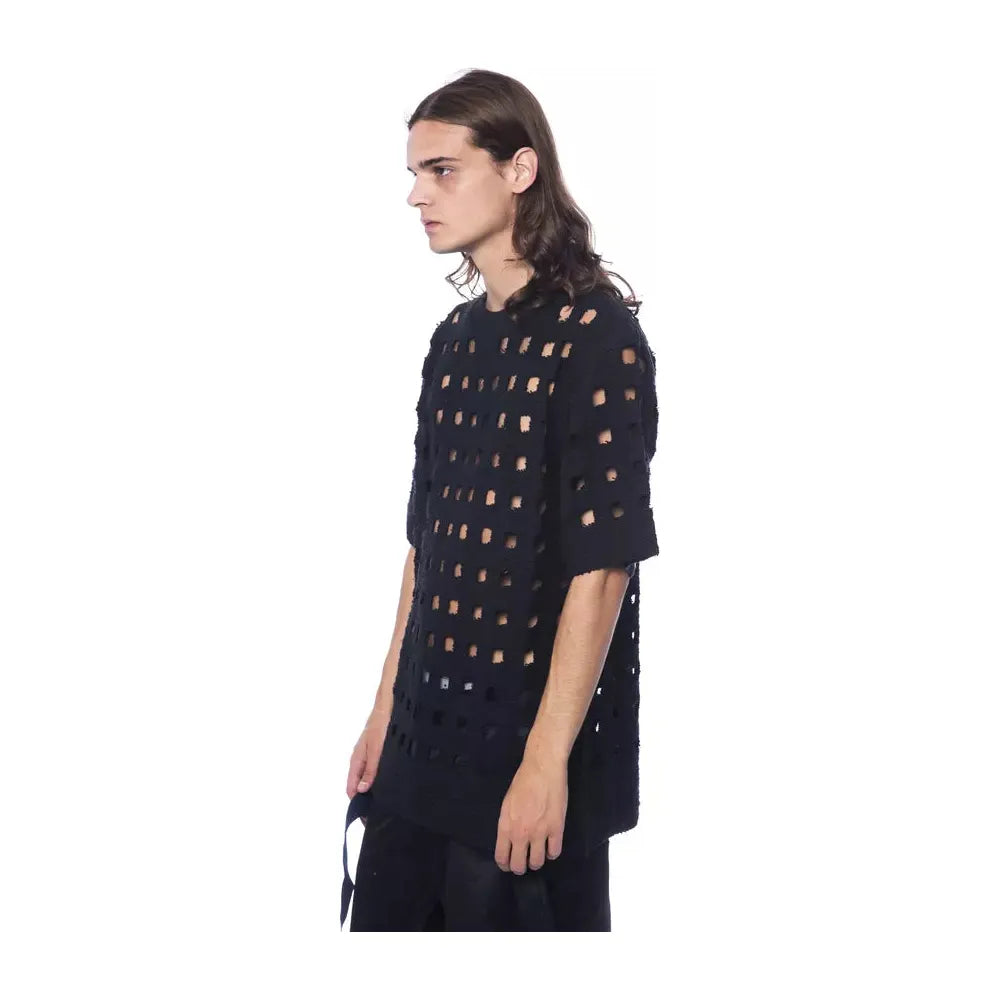 Nicolo Tonetto Black Cotton T-Shirt for Elevated Style