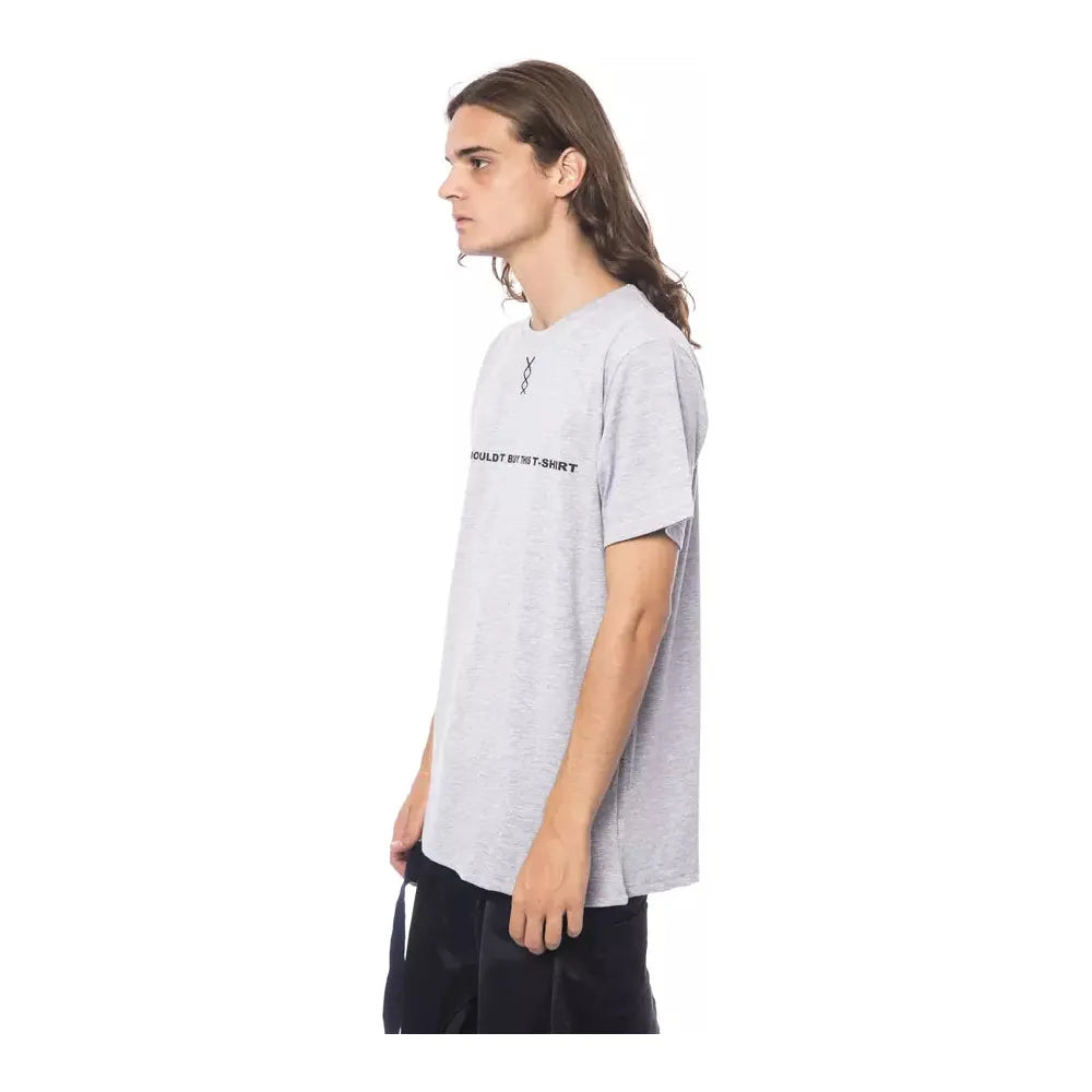 Nicolo Tonetto Gray Cotton T-Shirt for Elevated Style
