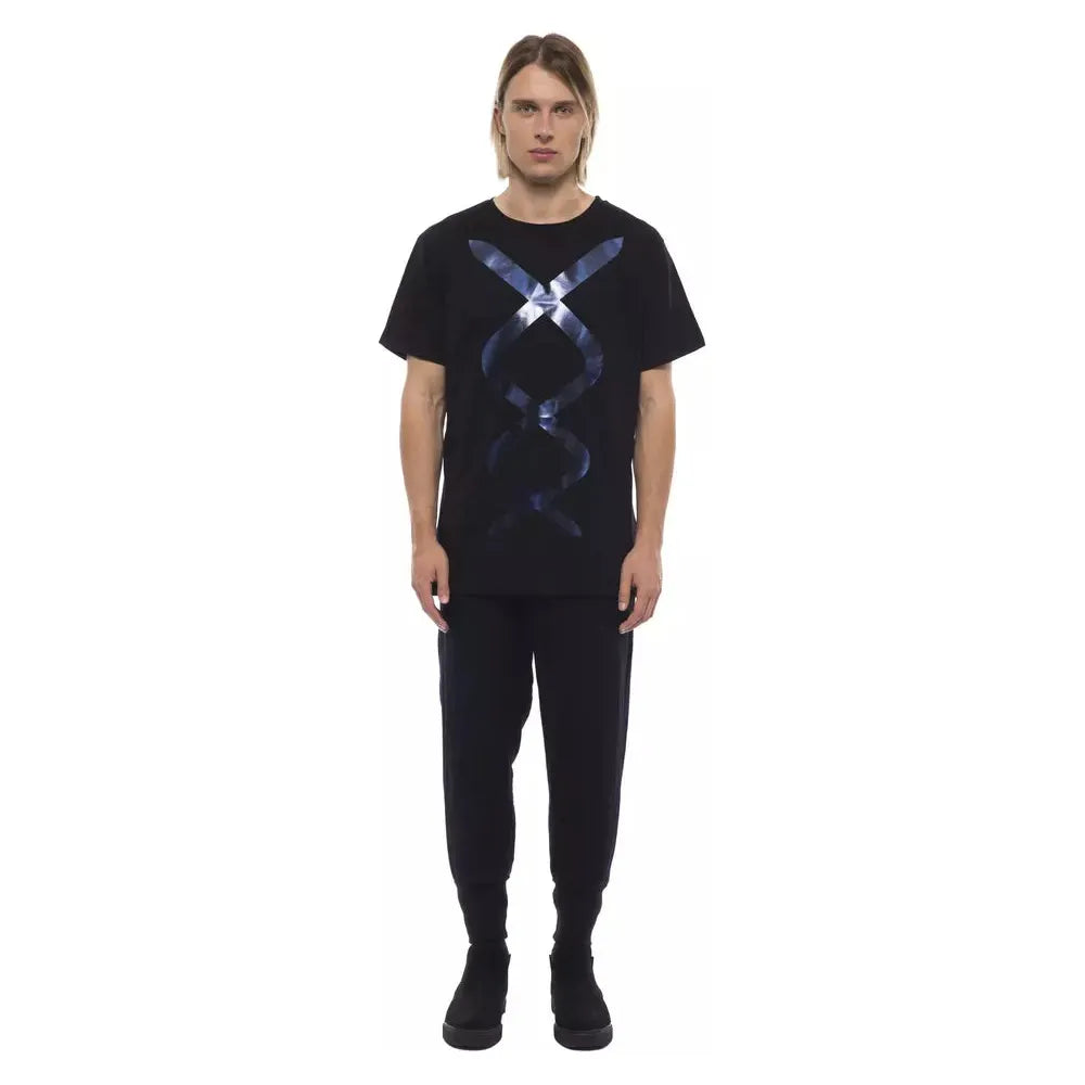 Nicolo Tonetto Black Cotton T-Shirt for Elevated Style