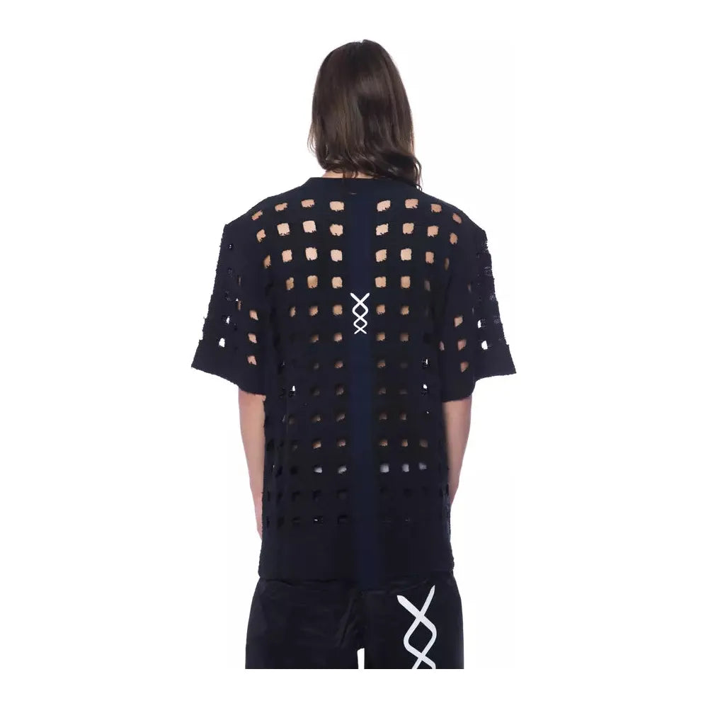 Nicolo Tonetto Black Cotton T-Shirt for Elevated Style